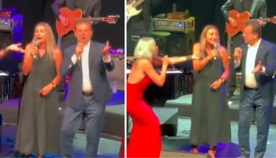 Pink Martini konserinde İmamoğlu sürprizi! Sahnede eşiyle birlikte şarkıya eşlik etti